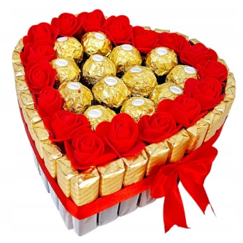  Großes Geschenkbox-Set mit Süßigkeiten von Ferrero Merci, Geburtstag, Namenstag, 20 cm