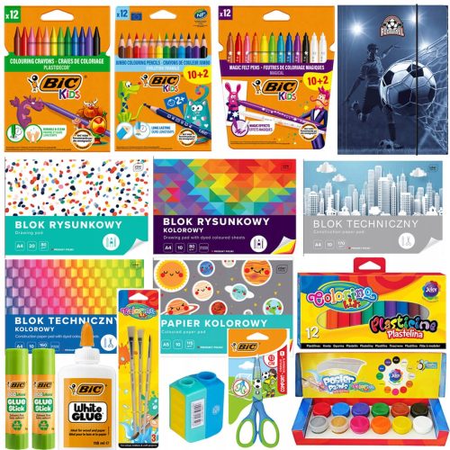  MEGA KINDERGARTEN-LAYETTE-SET FÜR EINEN JUNGEN, BIC, XXL 74 ELEMENTE