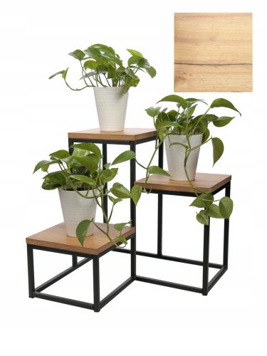  Blumenständer, Eckständer aus Metall für Blumen, Loft, 3 Blumentöpfe NEU