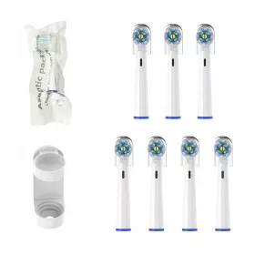    8 Stück Ersatzbürstenköpfe für EB_50cross action + 1 Universalhalter