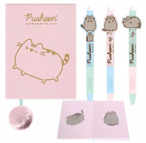  Notizbuch A5 St. Majewski Pusheen Shades of pink + 3× Pusheen automatisch löschbarer Stift 1 Stk