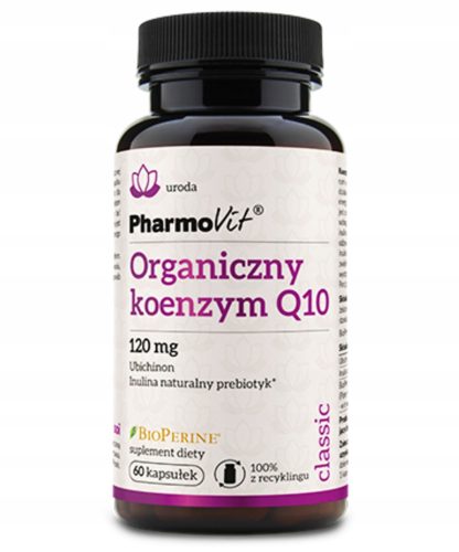 Pharmovit Bio Coenzym Q10 120mg mit BioPerine und Inulin, 60 Kapseln