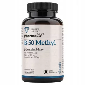   B-50 Methyl B-Complex Max+ von Pharmovit – 120 Kapseln für Vitalität und Energie