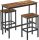  Set aus rechteckigem Tisch 100 x 40 cm + 2 Songmics-Stühlen