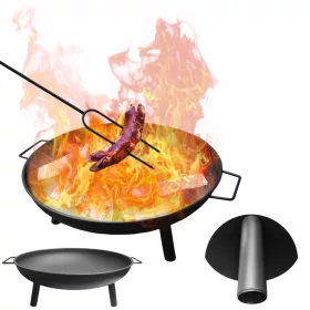    GARDEN Feuerstelle 60 cm für Grill, Kessel, Feuer, Stahl, schwarz