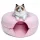  LED-KATZENTUNNEL RUNDES DONUTHAUS 60 CM ROSA