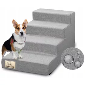    Treppe, Treppe für Hunde und Katzen, Rampe, Plattform, 4 Stufen, stabil, 40 cm, rutschfest