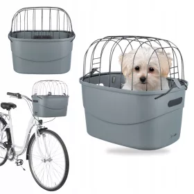  Trixie Fahrradkorb, Schwarz, Grautöne, Größe XS/S