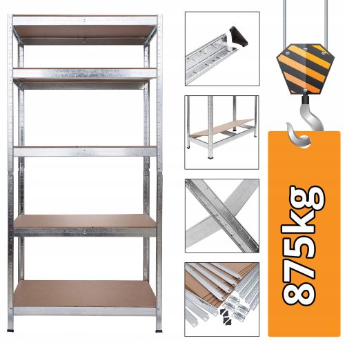  Lagerregal aus Metall 180 x 90 x 40 cm Humberg