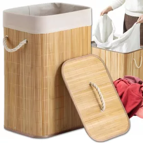  WÄSCHEKORB, Unterwäsche, Badezimmerspielzeug aus Bambus