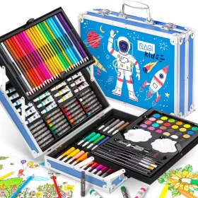  Kunstset, Koffer mit Astronaut, 145 Elemente RAGI - BLAU