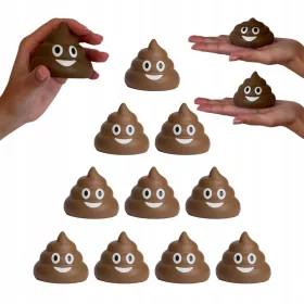    Antistress Gówienko Poop Emoji Gniotek Squishy mit Smiley 10 Stk