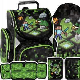    SCHULTASCHE PASO Rucksack MINECRAFT Klasse 1-3 + 2 weitere Produkte