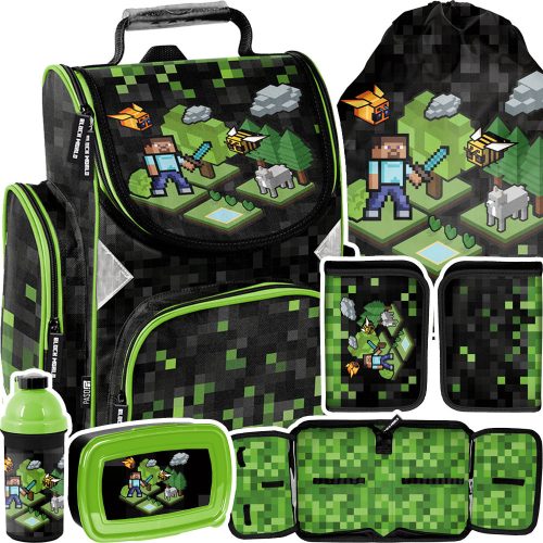  SCHULTASCHE PASO Rucksack MINECRAFT Klasse 1-3 + 4 weitere Produkte