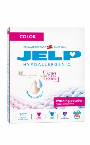  Jelp Hypoallergenes Farbpulver für Kinder und Erwachsene, 3 kg, 50 Waschgänge