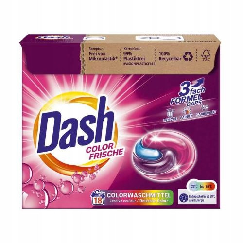  DASH Color Frische Wäschekapseln 3in1, 18 Stk.