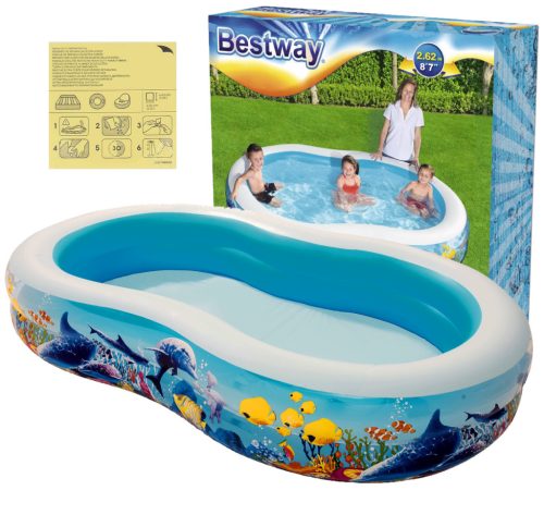  Bestway rechteckiger aufblasbarer Pool 262 x 157 cm