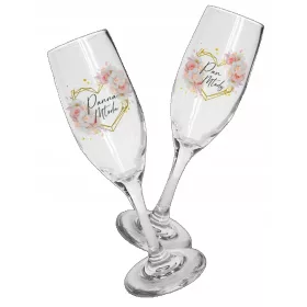    GESCHENK-Set mit 2 Gläsern, GLÄSER, HOCHZEIT, HOCHZEIT, EHEMANN, EHEFRAU, Jungvermählten, JAHRESTAG