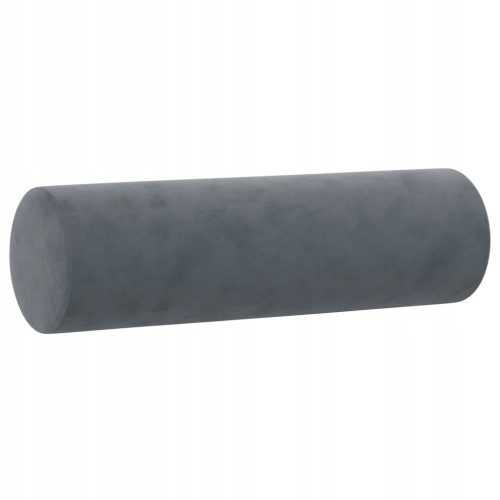  vidaXL Dekokissen 2 Stk. Dunkelgrau Ø15x50 cm Samt