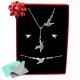  SET AUS SILBERSCHMUCK FÜR DAMEN MIT HUMBBINGS HUMMYLIBER-Geschenkbox