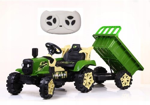  TRAKTOR mit BATTERIE-ANHÄNGER 2x MOTOR FERNBEDIENUNG MELODIEN LICHTER ANHÄNGER