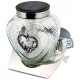  SOLAR-HERZKERZE, Metall und Glas, warmes LED-Licht, 1000 Tage