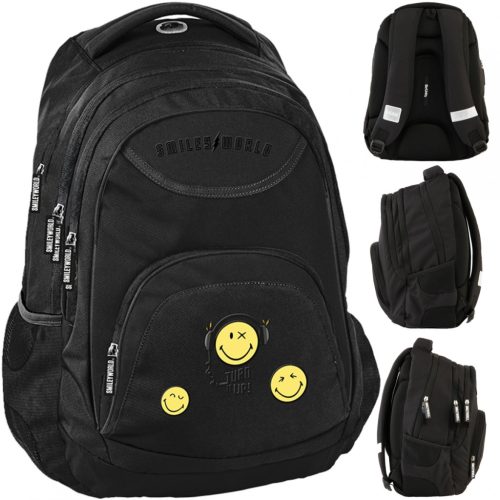 Stylischer und praktischer Schulrucksack für Jugendliche - BeUniq Smiley