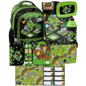    5-TEILIGES SET MINECRAFT SCHULE SCHULSPIELPIXEL MINECRAFT SCHULTASCHE