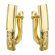  GOLD OHRRINGE Englisch pr. 585 GLATT mit durchbrochener Verzierung 14k