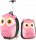  2 Sets Kinderkoffer mit Rucksack, Kinderreisekoffer, Eule
