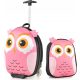  2 Sets Kinderkoffer mit Rucksack, Kinderreisekoffer, Eule