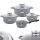  TÖPFE-SET AUS MARMOR, TÖPFE, FRY-FRY-SET, INDUKTION, GAS