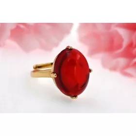  Ring aus baltischem Bernstein, vergoldetes 925er Silber