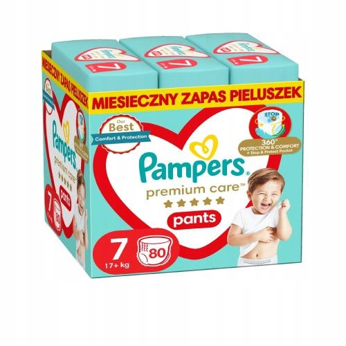  Pampers Premium Care Windeln, Größe 7, 80 Stück, 17 kg+