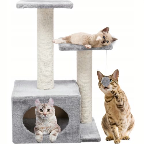  CAT SCRATCRATOR HOUSE TOWER POST LED-KRATZSPIELZEUG 70 cm