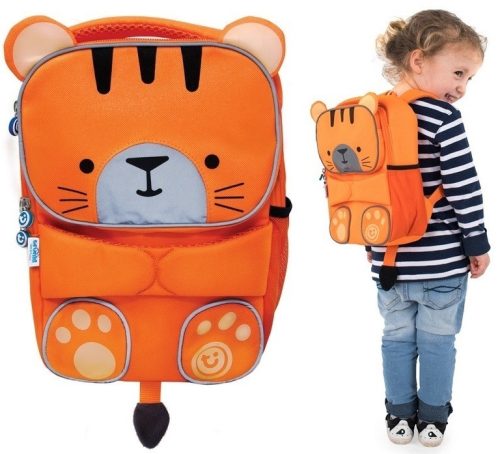 Trunki Kindergartenrucksack mit mehreren Fächern für Jungen, Mädchen, Weiß, Schwarz, Orangetöne