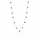  SILBERNE HALSKETTE pr. 925-Halsband mit schwarzen Zirkonen
