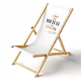    Strandliegestuhl aus Holz, Gartendruck für Papa, Vatertagsgeschenk