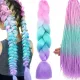  SYNTHETISCHES KÜNSTLICHES HAAR FÜR BRÜCKENZÖPFE DREADS DREADS EXTENSIONS EINHORN