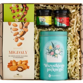    GESCHENKKORB-SET TEE 2X GETRÄNKE UND MARMELADE GESCHENK GESCHENK