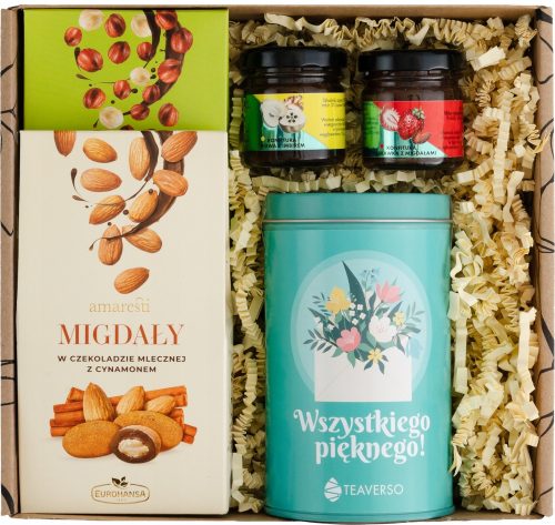  GESCHENKKORB-SET TEE 2X GETRÄNKE UND MARMELADE GESCHENK GESCHENK