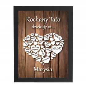  DANKE an DAD – Vatertag – Geschenk A4 Poster + Rahmen