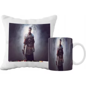    GLADIATOR-SERIE BECHER- UND KISSENSET, GESCHENKIDEE, GRAFIK FÜR EINEN FAN