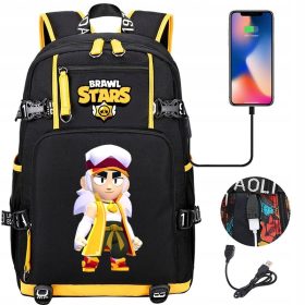  Furious Fang Brawl Stars Rucksack mit USB-Aufladung