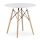  ModernHome Tisch 51997090 rund 80 x 80 x 75,5cm weiß