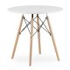  ModernHome Tisch 51997090 rund 80 x 80 x 75,5cm weiß