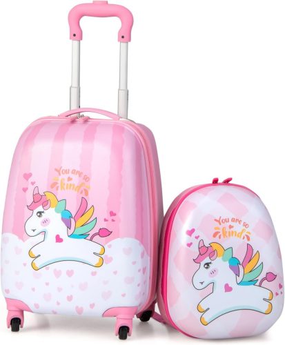  Kinderkoffer mit Rucksack, Kinderwagen, Kindergepäck auf Rollen