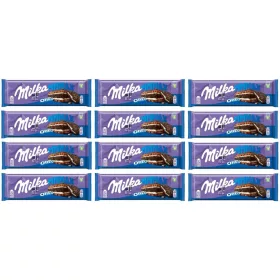   Milka Oreo Schokolade 12x300g Pack - Köstliche Kakaobiskuits mit cremiger Milchfüllung