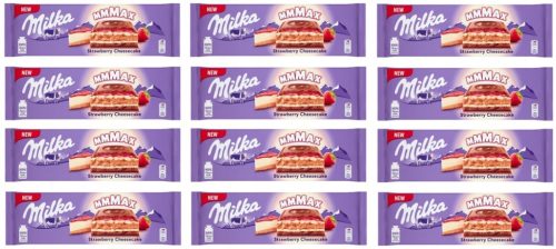 12x 300g MILKA Erdbeer-Cheesecake Schokoladenriegel KARTON