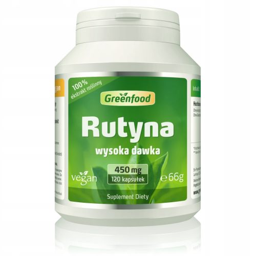 Greenfood Rutin 450 mg - Hochdosierte Rutinkapseln, Vegan und Glutenfrei
